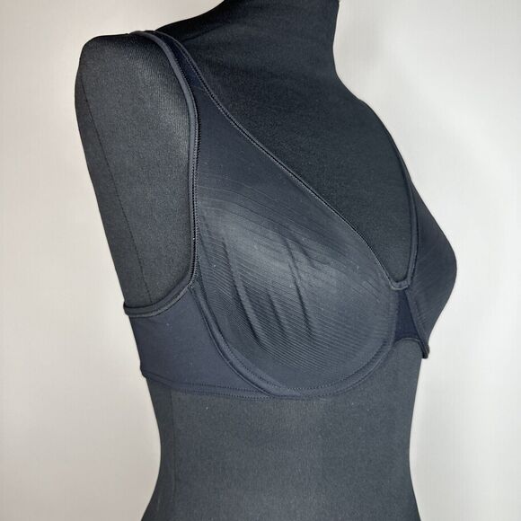 Vintage Warners Pure Electricity Sheer Black Unlined Underwire Bra Size 34C - Picture 5 of 10